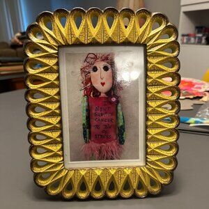 I Didn't Survive Cancer to Die of Stress Picture in Yellow Frame